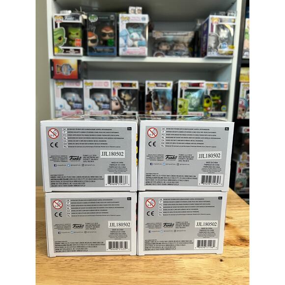 COMPLETE SET 4 2500 PCS LE Dino Flintstones Funko Pop #406 Green Yellow Blue Red - Picture 6 of 6